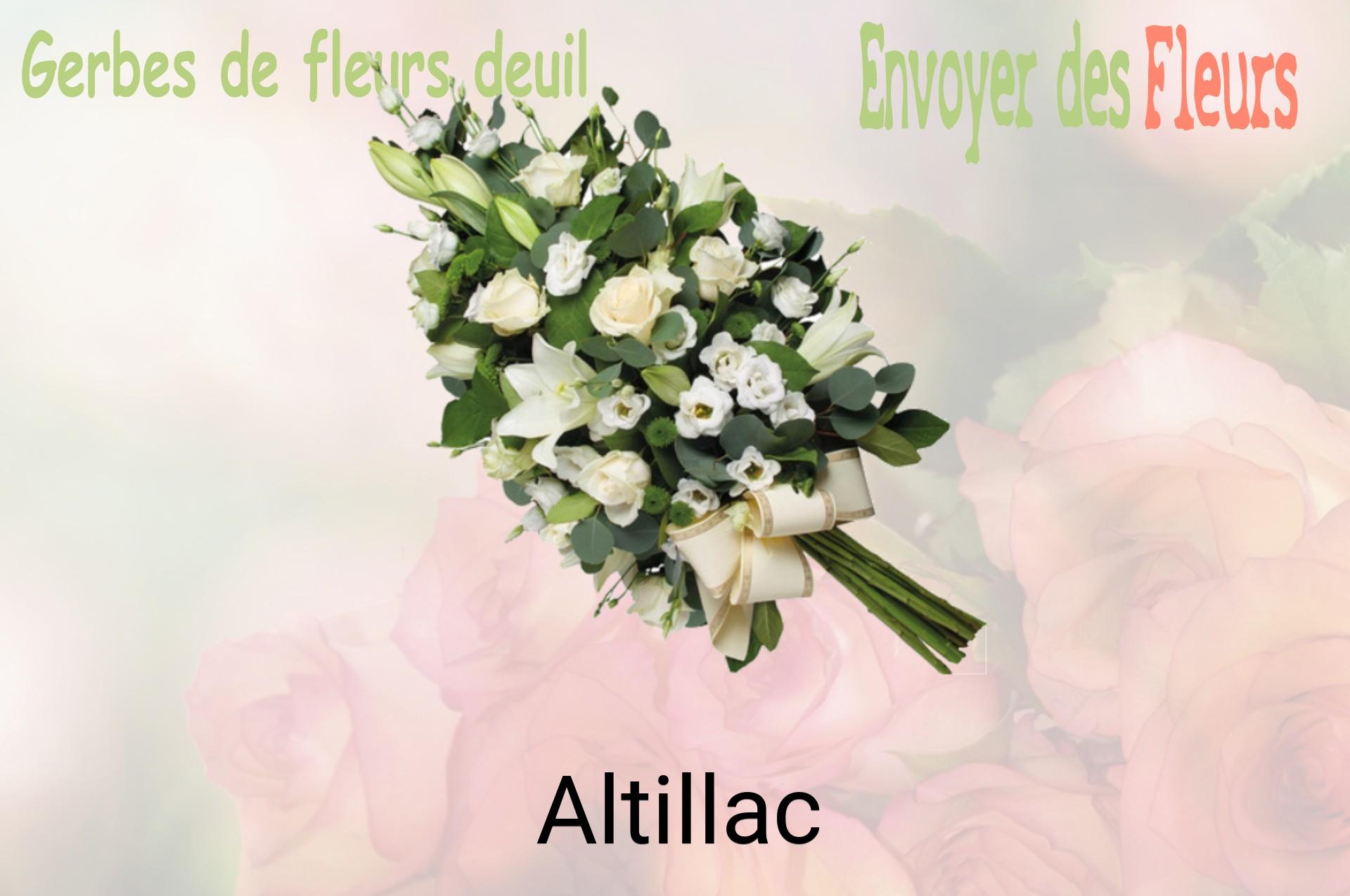 Gerbe de fleurs de deuil livrée à Altillac